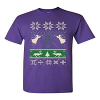 Majica za odrasle s dugim rukavima Matematička matematika Angels Deer Ugly Christmas Funny DT