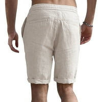 Muški kratke hlače Čvrsta dužina koljena nacrtavanje elastičnih treninga Sportske casual pantalone