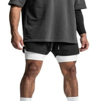 Eleluny Men Crckstring Casual Hotsas Sportske kratke hlače Trčanje fitness dno kaki 2xl