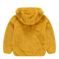 Esaierr novorođenče Soud Color Fleece Jacke Boys Girls 9m-5y uši kaputa sa kapuljačom kapuljača, ležerna