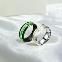 Heiheiup novi jednostavni modni modni prsten sjaj fluorescentnih prstena lično nakit noćni klub sjajni