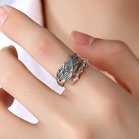 Xinqinghao Jednostavni kreativni par prsten za žene prsten lično i prsten retro poklon muškarci prstenovi