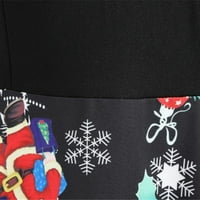 Tarmeek božićna haljina, ružni božićni džemper ženski V-izrez duge rukave božićna haljina haljina dame