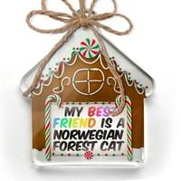 Ornament tiskan jedan oborio moj najbolji prijatelj norveške šume Cat iz Norveške Božić Neonblond