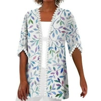 Amousa ženska bluza za bluza za bluzu, kasni rukav na pola duljine Ležerne prilike za praznične praznike
