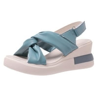 Ženske sandale Dressy Custom Open TOE Platform Wedge Slope Heel Fashion Dame Dame Cipele za žene Plava