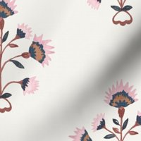 Velvet tkanina masna četvrtina - moderna cvjetna ružičasta botanička bašta cvijet cvjeta cvjeta po mjeri