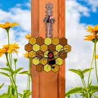 DVKPTBK Queen Bee je obojen pEleksilass saće ornament pčelate