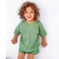 Toddler Kids Boys Gilrs Sports Short rukavi Top Hotsas Outfit Set odjeću 3- godine