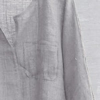 Polo majice za muškarce kratka košulja koja prozračna košulja udobna puna boja dugih rukava modna labava