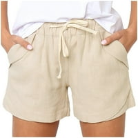 Cleariance Ženske kratke hlače Plus veličine CrckString Ležerne prilike elastične strukske džepove labave
