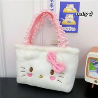 Hello Kitty plišana torba Kawaii Sanrio Anime torba Cinnamoroll Kuromi Melody Cartoon Soft Stuff ramena