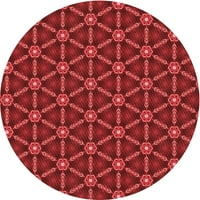 Ahgly Company u zatvorenom okruglom uzorkovima u obliku lave crvene prostirke, 3 'runda