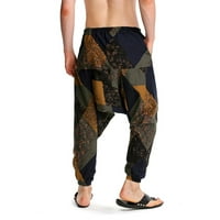 Muške casual pantalone Muške modne casual Harlan Labavi pamuk i posteljina plus veličine čipke hlače