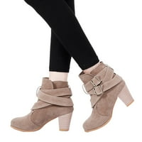 Zunfeo žene Zimske čizme - ekskluzivne kolnike High Boots Modne casual čizme Čvrsto čizme Božićni pokloni