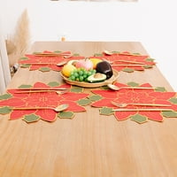 Jaspee Red Big Cvjetni kuhinjski stolni mat protiv skaliranja Placemats Kućni ljubimci sa atmosferom