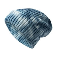 PXiakgy kape za žene Uni modni kravata obojeni ispisni kape pletena vunena šešir svijetloplava + jedna