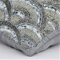 Navlake za jastuke, ukrasni jastuk navlake srebrne, svilene jastuke, ručno izrađeni poklopci jastuka,