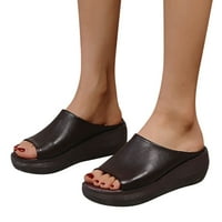 Sandale za ženu Modni ležerni klinovi debeli na otvorenom cipele za slobodno vrijeme smeđe veličine