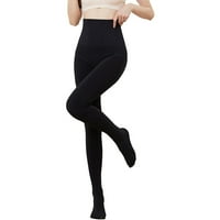 Ženske nogavice Stretne hlače tople trbušne prozirne hlače Ravna struka FishBone Integrirane hlače 80g