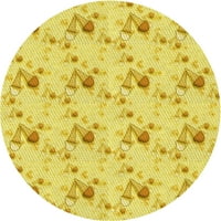 Ahgly Company u zatvorenom okruglom uzorkovima pčelinji žuti prostirke, 8 'rundi