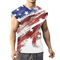 Muške majice Vanjski fitness Labavi neovisnosti Ljetne casual tiskane majice s kapuljačom za muškarce