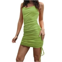 Vrijeme i Tru Maxi, Ležerne haljine za žene, ljeto, zeleno, ženska modna ljetna solidna kolica za crtanje