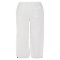 Ženske hlače sa niskim strukom Palazzo pantalone Solidna boja u ulici Rela Fit White 2xl