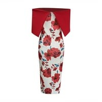 Penskeiy Women Moda Off ramena bez rukava cveća sa zatvaračem sa zatvaračem, haljina duljina kratka