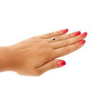 Dijamantni zaručni prstenovi za žene 1. Carat Natural Blue Diamond Split Shank Golver za vjenčanje za