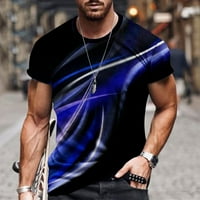 Muške modne 3D tiskane majice Fitness Sportska košulja Crewneck kratki rukav plus veličine Tees za muške