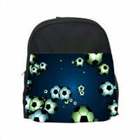 Nogometne kuglice na plavoj 13 10 crni predškolski mališani dečji ruksak i set torba za olovku