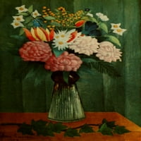 Cvijeće u vazno plakat Print Henri Rousseau