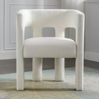Lanena lanena fotelja za slobodno vrijeme, savremena dizajnirana akcentna stolica sa čvrstim drvenim