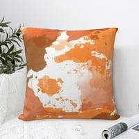Jastučni jastuk za četvrtasti ukrasni bacanje, narančasto-vodkolor tekstura Spavaća soba na kauč na