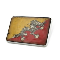 Porcelein Pin Butan zastava s vintage izgled rever značke - Neonblond