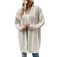 Ženski kardigan jesen zima čvrsta boja uzorka dugih rukava sa dugim rukavima kardigan džemperi za žene