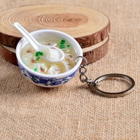 Umjetna vijektna posuda za hranu Kineska plava i bijela porculan mini torba Privjesak Simulacijska hrana