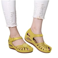 Boriu Womens Sandale Flip Flops za žene, ljetne dame cipele klina na petu retro izdubljena ležerna ženska