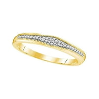 Jewels 10kt Žuto zlato Njegov je njen okrugli dijamantski klaster podudaranje mladenke za vjenčani prsten
