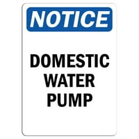 Prometni znakovi - Obaveštenje - Domaća vodena pumpa potpisuje aluminijumski znak Street Weathere Odobren