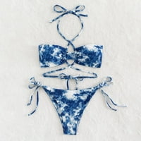 Djevojke kupaće kupalište za plažu odjeća mi & meč razdvaja Halter retro plave m