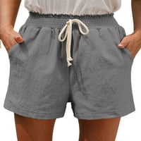 Bomotoo dame Mini pant Bermuda dno su čvrste boje kratke hlače velike struk ljetne kratke hlače za odmor