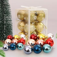Ydxl bo plastična xmas kugla vibrant boja sjajnog praha sjajna božićna lopta sa visećim konopom za Xmas