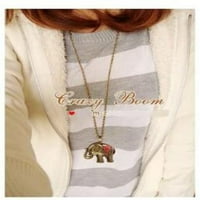 Modna klasična ljupka ogrlica s slonom slon