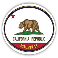 Milpitas City California State Flag