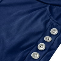Wyongtao ženske joggers hlače lagane trke sa džepovima sa džepovima čvrste atletske koželjene casual pantalone za vježbanje, salon, tamno plavi xxxxxl
