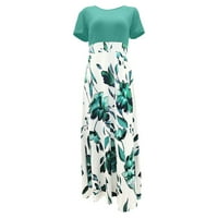 Ljetni vrhovi za žene Trendy ženske kravate u boji šarene duge cvjetne haljine za print plažu, casual maxi sundress