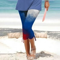 Lydiaunistar Time i Tru ženske duge hlače Žene ljetne ležerne nacrtane od tiskane hlače plave boje