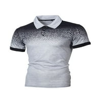 Voguele muns tops rever vrat T majice Dugme Polo majica Golf majica Classic Fit bluza svijetlo siva
